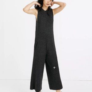 Madewell wide-leg sweater jumpsuit, grey, size L
